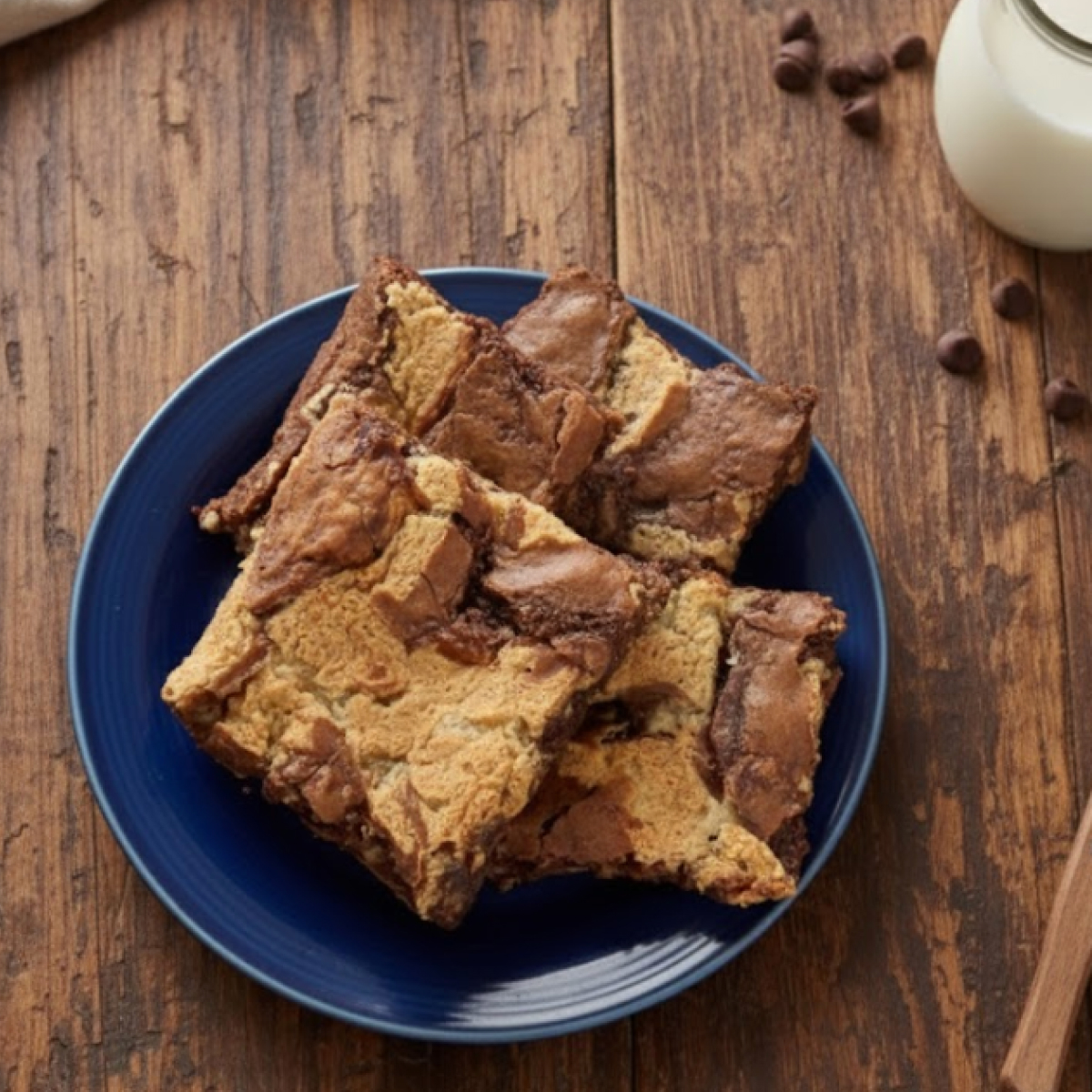 Homemade Reeses peanut butter chip and marshmallow fluff brownies.