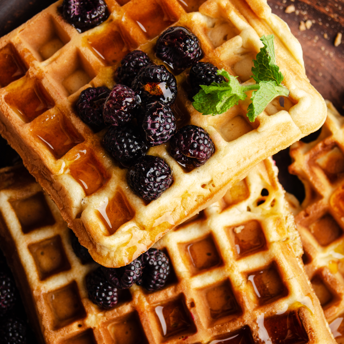 The Best Crispy Sourdough Discard Waffles with Brown Butter